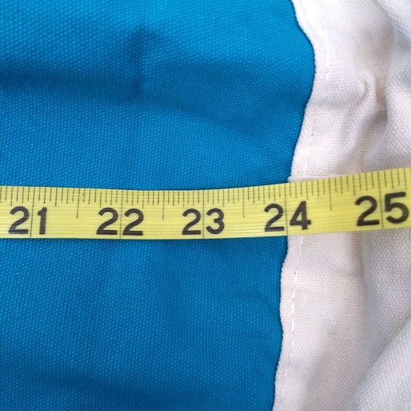 Mini Pouch Toy Mat Portable Storage Teal Blue Beige Zippered Pocket Cotton - Picture 4 of 9